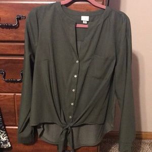 NWOT Army green blouse